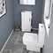 Milan Compact Complete Cloakroom Unit (Gloss White - Depth 220mm) Profile Large Image