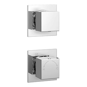 Milan Concealed Individual Stop Tap + Thermostatic Control Shower Valve Large Image