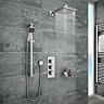 Milan Concealed Shower Valve with Slide Rail Kit + Wall Mounted Fixed Head Large Image