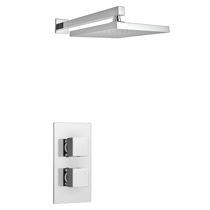 Milan Square Shower Package with Concealed Valve + Head  Standard Large Image
