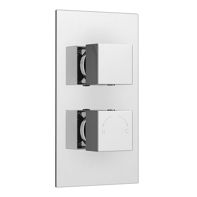 Milan Concealed Thermostatic Valve with Diverter, Fixed Shower Head + 4 Body Jets  additional Large Image