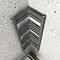 Milan Corner Anthracite 1200 x 300 x 300 Heated Towel Rail Profile Large Image