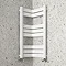 Milan Corner White 850 x 300 x 300 Heated Towel Rail Large Image