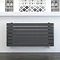 Milan Curved Anthracite 1000 x 500 Horizontal Designer Flat Panel Heated Towel Rail Profile Large I