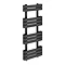 Milan Curved Anthracite 1200 x 500 Designer Flat Panel Heated Towel Rail - 11 Sections  Standard Lar