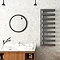Milan Curved Anthracite 1300 x 500 Designer Flat Panel Heated Towel Rail - 9 Sections Feature Large