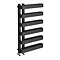 Milan Curved Anthracite 850 x 500 Designer Flat Panel Heated Towel Rail - 6 Sections  Standard Large