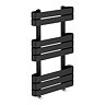 Milan Curved Anthracite 850 x 500 Designer Flat Panel Heated Towel Rail  Standard Large Image
