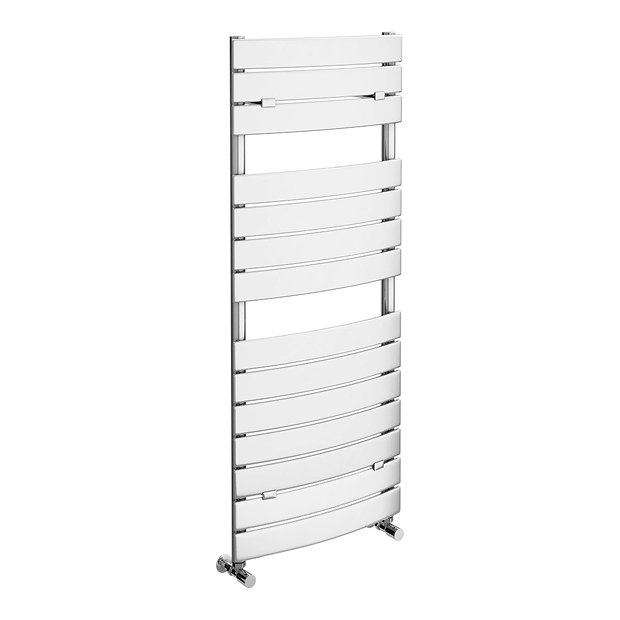 Milan Curved Heated Towel Rail 1213mm x 493mm Chrome Large Image
