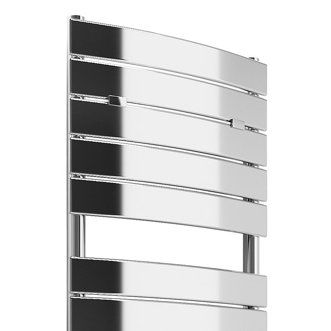 Milan Curved Heated Towel Rail 1512mm x 493mm Chrome  Profile Large Image