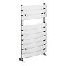 Milan Curved Heated Towel Rail 840mm x 493mm Chrome Large Image