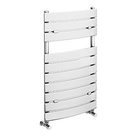 Milan Curved Heated Towel Rail 840mm x 493mm Chrome Large Image