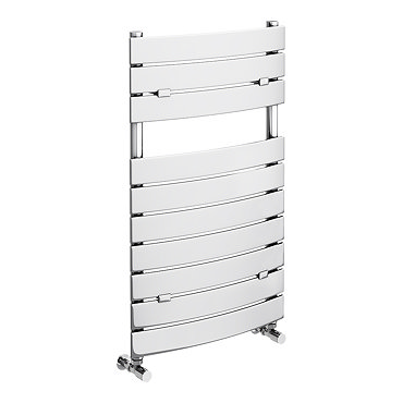 Milan Curved Heated Towel Rail 840mm x 493mm Chrome  Profile Large Image