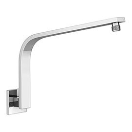 Milan Curved Wall Mounted Shower Arm - Chrome Medium Image