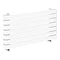 Milan Curved White 1000 x 500 Horizontal Designer Flat Panel Heated Towel Rail  Feature Large Image