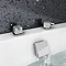 Milan Deck Bath Side Valves with Square Freeflow Bath Filler Large Image