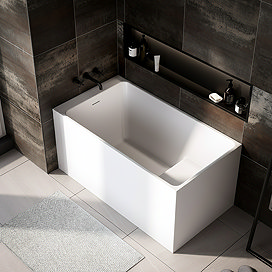 Milan Deep Seated Soaking Bath (1300 x 700mm) with Waste