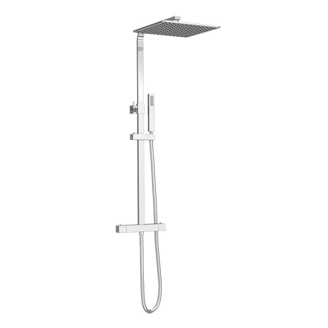 Milan Deluxe Cool Touch Square Thermostatic Shower (300 x 300mm Head - Chrome)