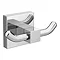 Milan Double Robe Hook - Chrome Large Image