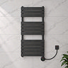 Milan Electric Bathroom Heated Towel Rail Anthracite Finish - 1213mm x 500mm