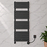 Milan Electric Bathroom Heated Towel Rail Anthracite Finish - 1512mm x 500mm