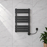 Milan Electric Bathroom Heated Towel Rail Anthracite Finish - 840mm x 500mm