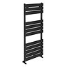 Milan Electric Bathroom Heated Towel Rail Matt Black Finish - 1213mm x 500mm