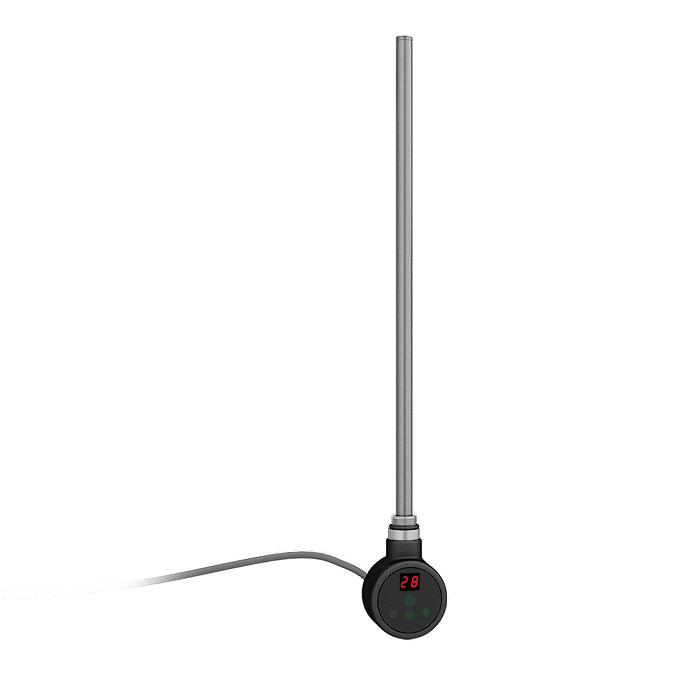 Milan Electric Bathroom Heated Towel Rail Matt Black Finish - 840mm x 500mm