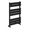 Milan Electric Bathroom Heated Towel Rail Matt Black Finish - 840mm x 500mm