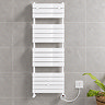 Milan Electric Bathroom Heated Towel Rail White Finish - 1512mm x 500mm