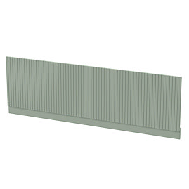 Milan Fluted 1700mm Satin Green Front Bath Panel