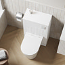 Milan Fluted 500mm Matt White WC Unit