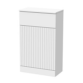 Milan Fluted 500mm Matt White WC Unit