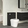 Milan Fluted 500mm Soft Black WC Unit