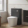 Milan Fluted 500mm Soft Black WC Unit