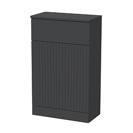 Milan Fluted 500mm Soft Black WC Unit