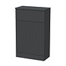 Milan Fluted 500mm Soft Black WC Unit