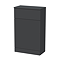 Milan Fluted 500mm Soft Black WC Unit