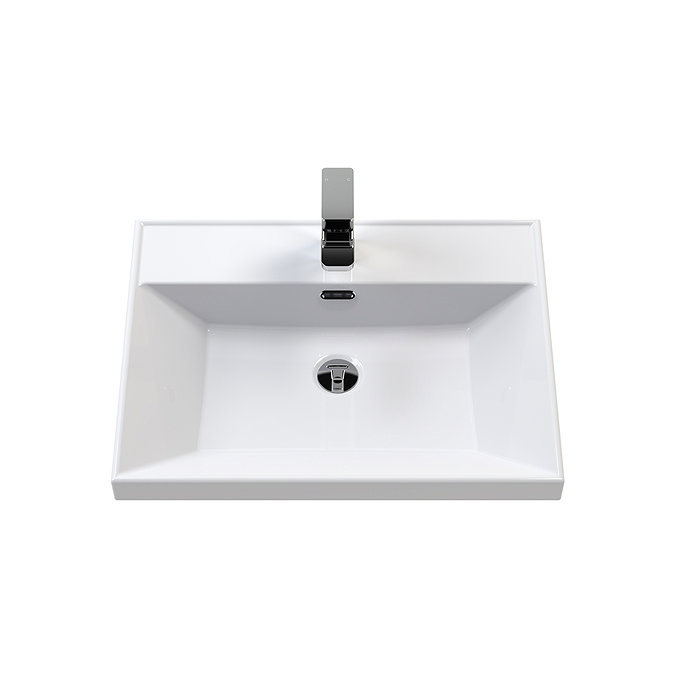 Milan Fluted 600mm Soft Black 2-Door Floor Standing Vanity Unit
