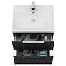 Milan Fluted 600mm Soft Black 2-Drawer Wall Hung Vanity Unit