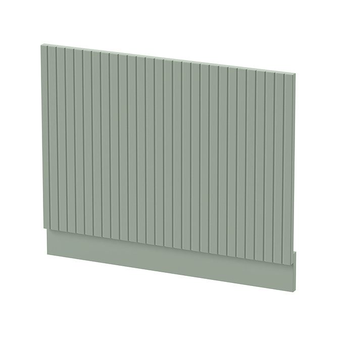 Milan Fluted 800mm Satin Green End Bath Panel