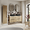 Milan Fluted Autumn Oak Wall Hung Tall Storage Unit