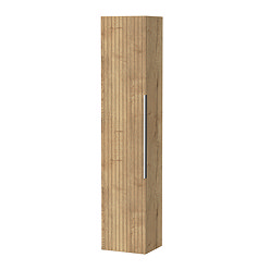 Milan Fluted Autumn Oak Wall Hung Tall Storage Unit
