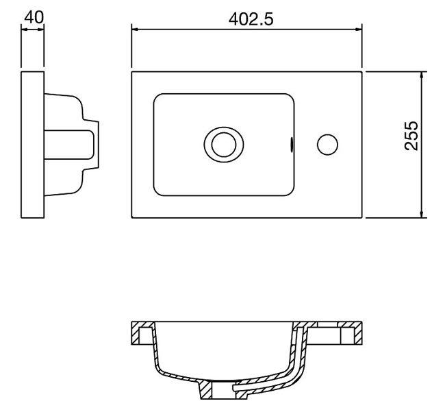 Milan Fluted Compact 400mm Autumn Oak Floor Standing Vanity Unit with Brushed Brass Handle