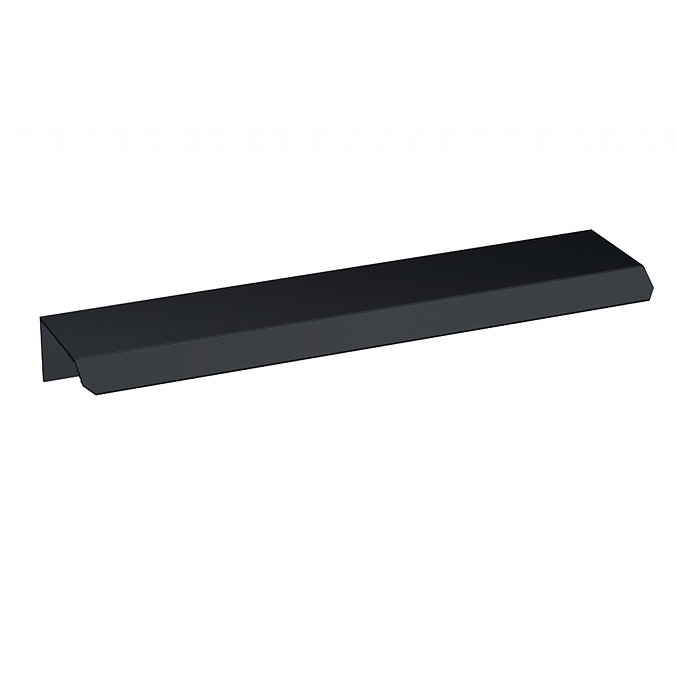 Milan Fluted Compact 400mm Autumn Oak Floor Standing Vanity Unit with Matt Black Handle