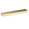 Milan Fluted Compact 400mm Soft Black Floor Standing Vanity Unit with Brushed Brass Handle