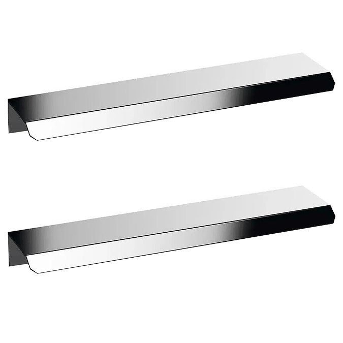 Milan Fluted Compact 500mm Soft Black Floor Standing Vanity Unit with with Chrome Handles