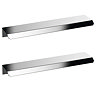 Milan Fluted Compact 500mm Soft Black Floor Standing Vanity Unit with with Chrome Handles