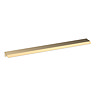 Milan Fluted Matt White 600mm Wall Hung 1-Drawer Countertop Vanity Unit with Brushed Brass Handle