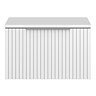 Milan Fluted Matt White 600mm Wall Hung 1-Drawer Countertop Vanity Unit with Chrome Handle